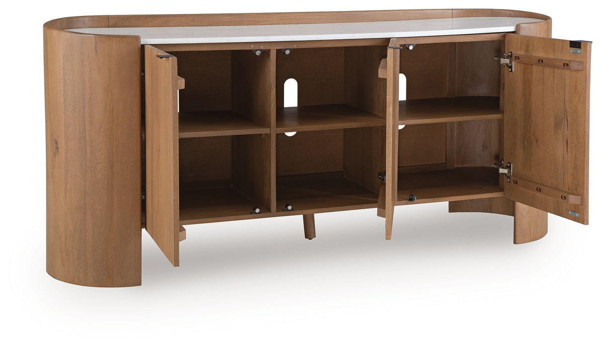 Fitzroy - Brown / White - Accent Cabinet - Tallahassee Discount Furniture (FL)