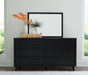 Danziar - Black - Dresser And Mirror - Tallahassee Discount Furniture (FL)