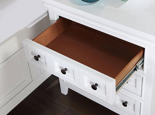 CASTILE Night Stand w/ USB, White - Tallahassee Discount Furniture (FL)