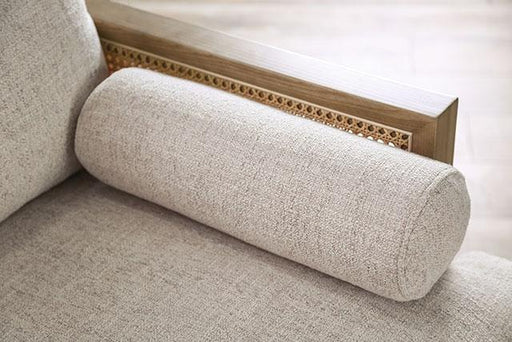 ALESUND Loveseat, Beige/Light Oak - Tallahassee Discount Furniture (FL)