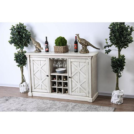 Georgia Antique White/Gray Server - Tallahassee Discount Furniture (FL)