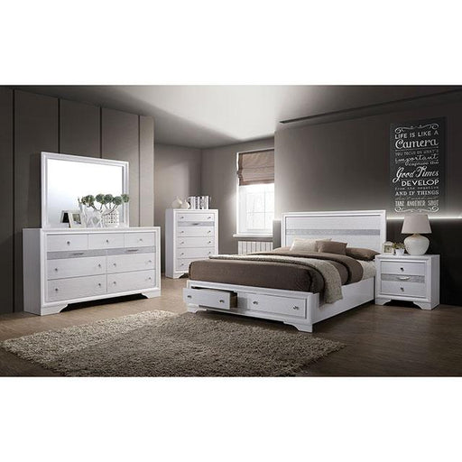 Chrissy White E.King Bed - Tallahassee Discount Furniture (FL)