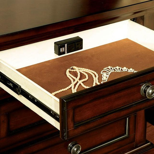 NORTHVILLE Dark Cherry Night Stand - Tallahassee Discount Furniture (FL)
