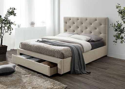 SYBELLA Twin Bed, Beige - Tallahassee Discount Furniture (FL)