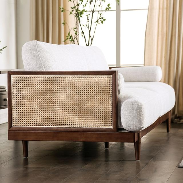 ALESUND Sofa, Beige/Walnut - Tallahassee Discount Furniture (FL)