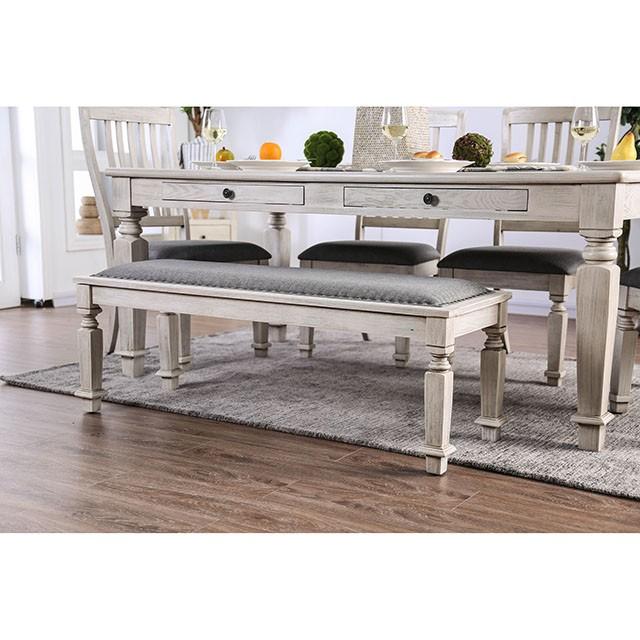 Georgia Antique White/Gray Dining Table - Tallahassee Discount Furniture (FL)