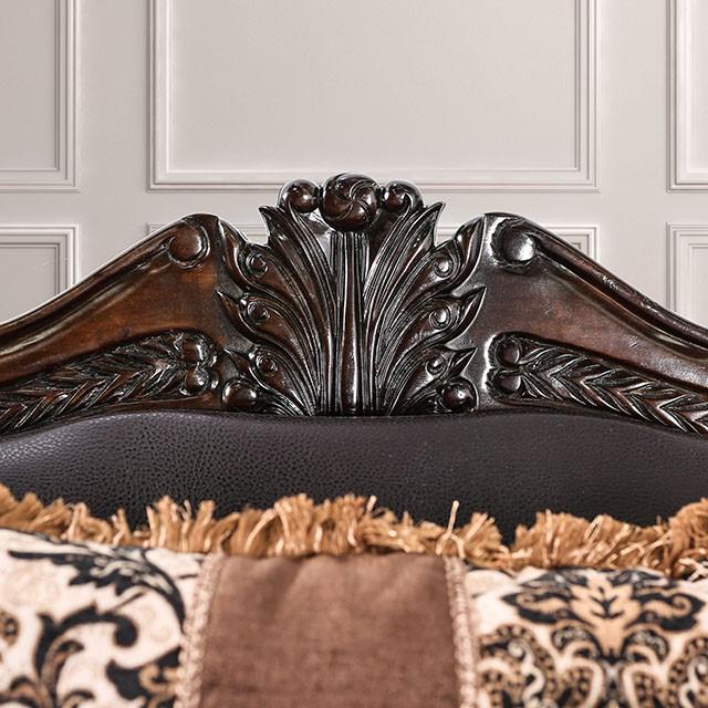 JAMAEL Brown/Espresso Love Seat - Tallahassee Discount Furniture (FL)