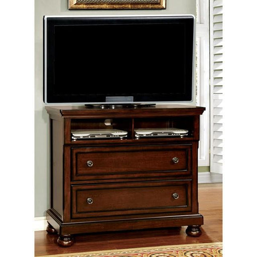 NORTHVILLE Dark Cherry Media Chest - Tallahassee Discount Furniture (FL)