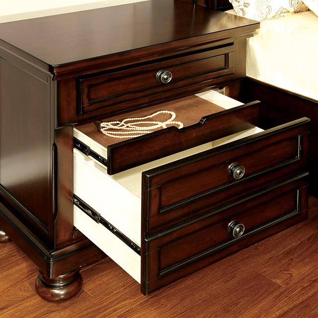 NORTHVILLE Dark Cherry Night Stand - Tallahassee Discount Furniture (FL)