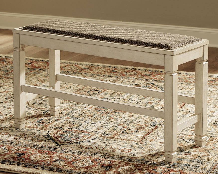 Bolanburg - DBL Counter UPH Bench  - Beige - Tallahassee Discount Furniture (FL)