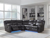 Sultan Meadow - Carbon - 2-Piece Reclining Sectional - Tallahassee Discount Furniture (FL)
