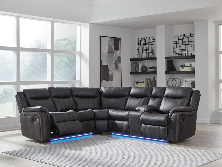 Sultan Meadow - Carbon - 2-Piece Reclining Sectional - Tallahassee Discount Furniture (FL)