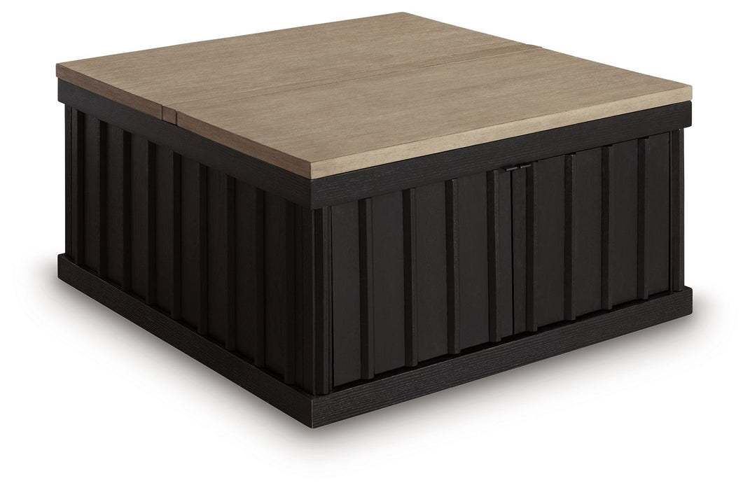Rylandyn - Lift Top Cocktail Table - Black / Light Brown - Tallahassee Discount Furniture (FL)
