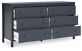 Simmenfort - Navy Blue - Six Drawer Dresser - Tallahassee Discount Furniture (FL)