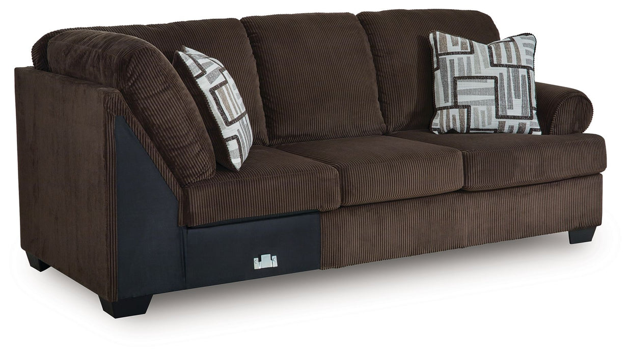 Kimlee - Chocolate - RAF Sofa - Tallahassee Discount Furniture (FL)