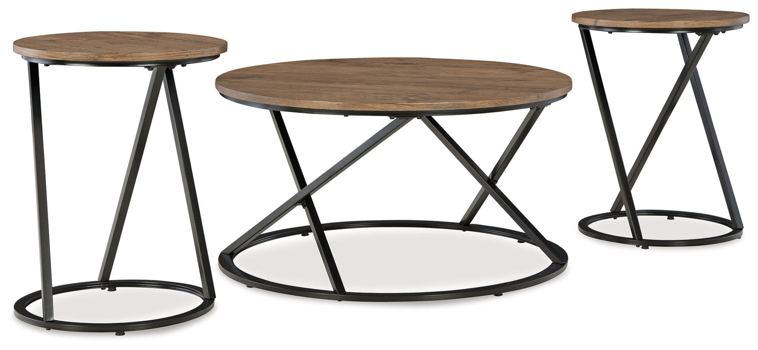 Cassbryn - Brown / Black - Occasional Table Set (Set of 3) - Tallahassee Discount Furniture (FL)