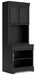 Beckincreek - Black - Bookcase With Door Hutch - Tallahassee Discount Furniture (FL)