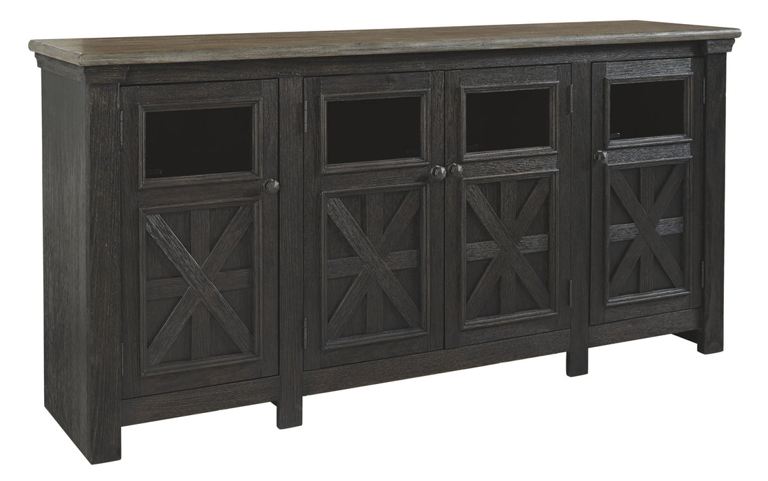 Tyler Creek - Black / Gray - Extra Large TV Stand - Tallahassee Discount Furniture (FL)
