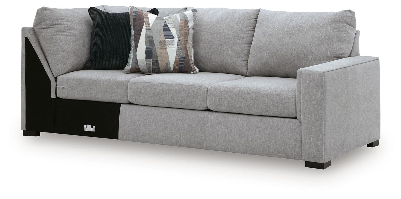 Lakepoint - RAF Sofa With Corner Wedge - Nickel - Tallahassee Discount Furniture (FL)