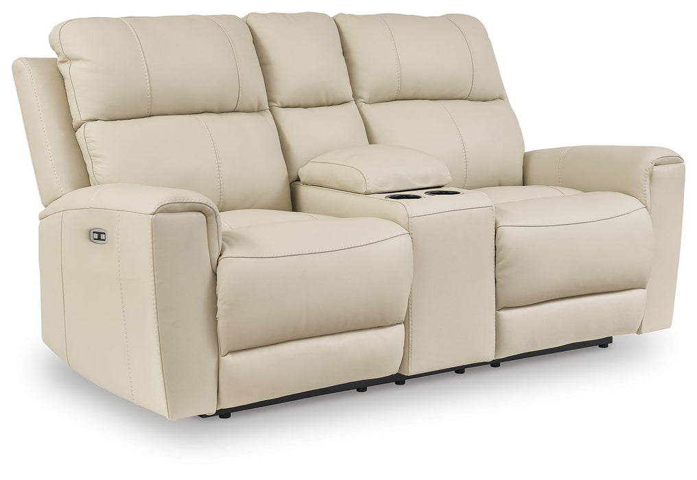 Dahlmoore - Dbl Power Reclining Loveseat With Console - Almond - Tallahassee Discount Furniture (FL)