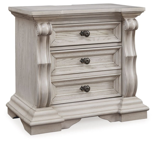 Bruchandi - Antique White - Three Drawer Night Stand - Tallahassee Discount Furniture (FL)