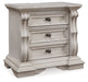 Bruchandi - Antique White - Three Drawer Night Stand - Tallahassee Discount Furniture (FL)