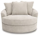 Cuddle Plush - Arctic - Oversized Swivel Accent Chair - Tallahassee Discount Furniture (FL)