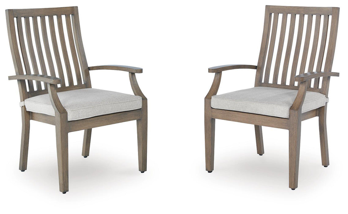 Rainier Ranch - Arm Chair With Cushion (Set of 2) - Brown / Beige - Tallahassee Discount Furniture (FL)