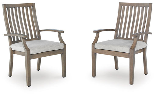 Rainier Ranch - Arm Chair With Cushion (Set of 2) - Brown / Beige - Tallahassee Discount Furniture (FL)