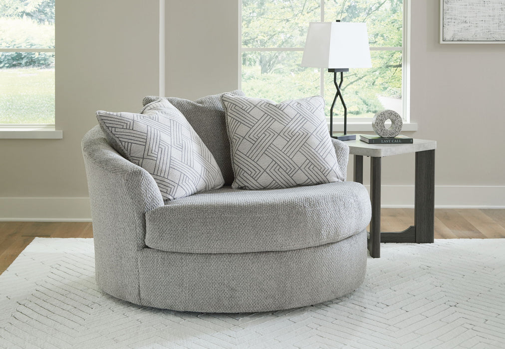 Casselbury - Cement - Oversized Swivel Accent Chair - Tallahassee Discount Furniture (FL)