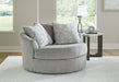 Casselbury - Cement - Oversized Swivel Accent Chair - Tallahassee Discount Furniture (FL)