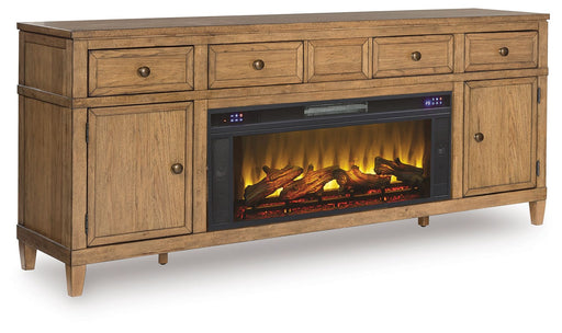 Sharlance - 81" TV Stand With Electric Fireplace - Tallahassee Discount Furniture (FL)