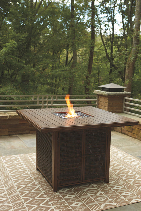 Paradise Trail - Outdoor Fire Pit Table Set - Tallahassee Discount Furniture (FL)