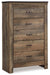 Trinell - Five Drawer Chest - Brown - Tallahassee Discount Furniture (FL)