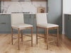 Isanti - Upholstered Barstool (Set of 2) - Light Brown - Tallahassee Discount Furniture (FL)