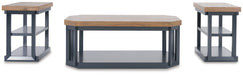 Landocken - Brown / Blue - Occasional Table Set (Set of 3) - Tallahassee Discount Furniture (FL)
