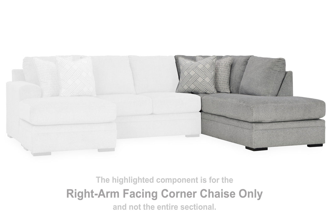 Casselbury - Cement - Raf Corner Chaise - Tallahassee Discount Furniture (FL)