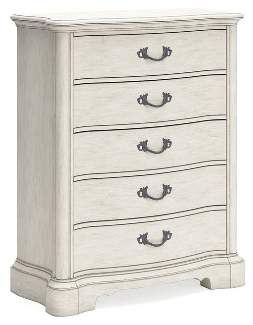Arlendyne - Antique White - Five Drawer Chest - Tallahassee Discount Furniture (FL)