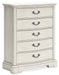 Arlendyne - Antique White - Five Drawer Chest - Tallahassee Discount Furniture (FL)