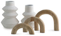 Maddwarth - White / Natural Brown - Accessory Set (Set of 5) - Tallahassee Discount Furniture (FL)