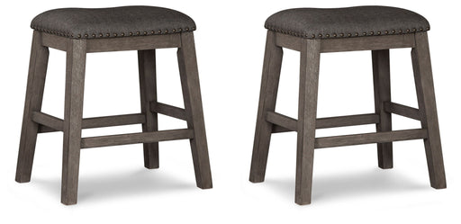 Caitbrook - Upholstered Stool (Set of 2) - Gray - Tallahassee Discount Furniture (FL)