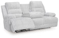 Rhines Falls - Alloy - Reclining Power Sofa With Drop Down Table - Tallahassee Discount Furniture (FL)