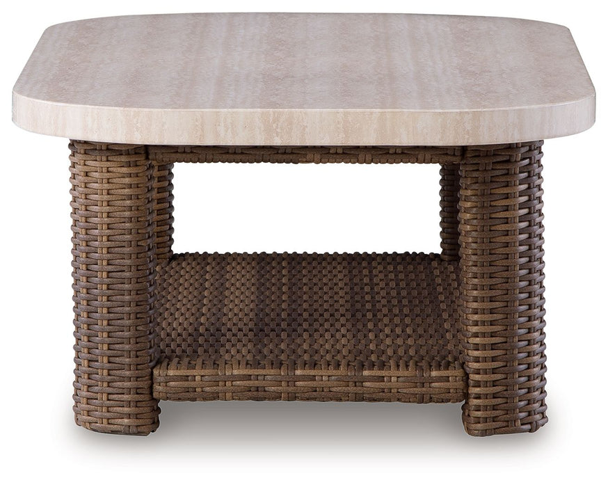 Dolan Creek - Rectangular Cocktail Table - Beige / Brown - Tallahassee Discount Furniture (FL)