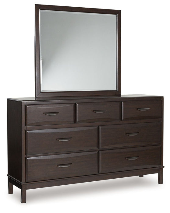 Vanmore - Dark Brown - Dresser And Mirror - Tallahassee Discount Furniture (FL)