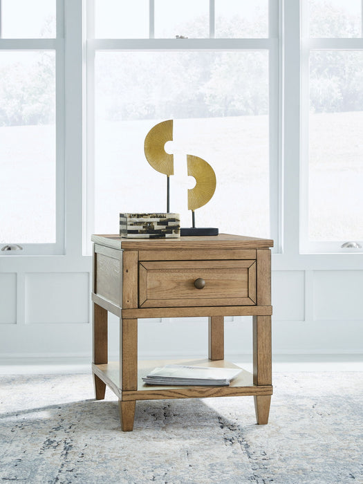 Sharlance - Light Brown - Rectangular End Table - Tallahassee Discount Furniture (FL)