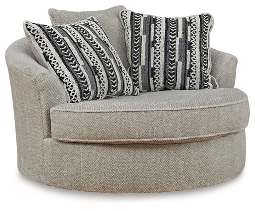 Calnita - Sisal - Oversized Swivel Accent Chair - Tallahassee Discount Furniture (FL)