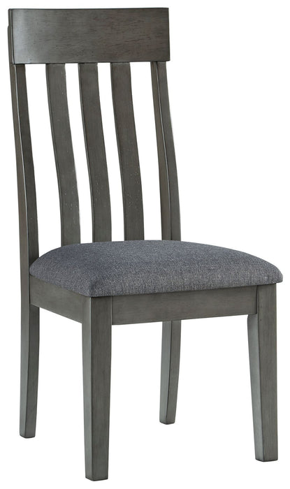 Hallanden - Black / Gray - Dining UPH Side Chair (Set of 2) - Tallahassee Discount Furniture (FL)