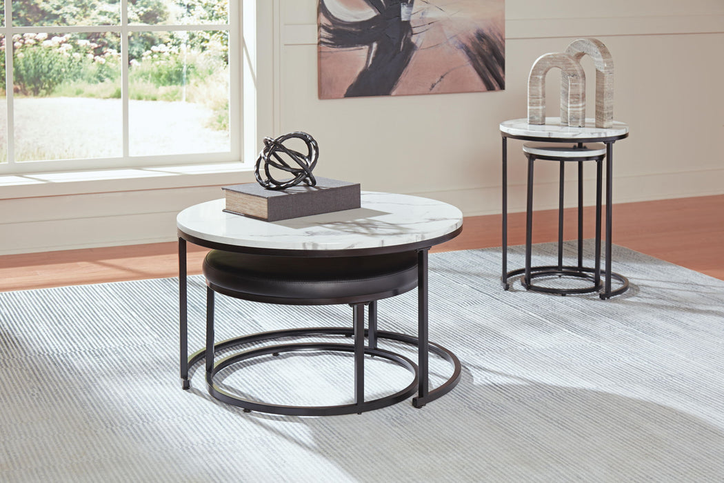 Jusmour - Occasional Nesting Table (Set of 4) - Black / White - Tallahassee Discount Furniture (FL)