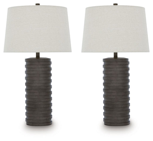 Neilett - Poly Table Lamp (Set of 2) - Antique Brown - Tallahassee Discount Furniture (FL)