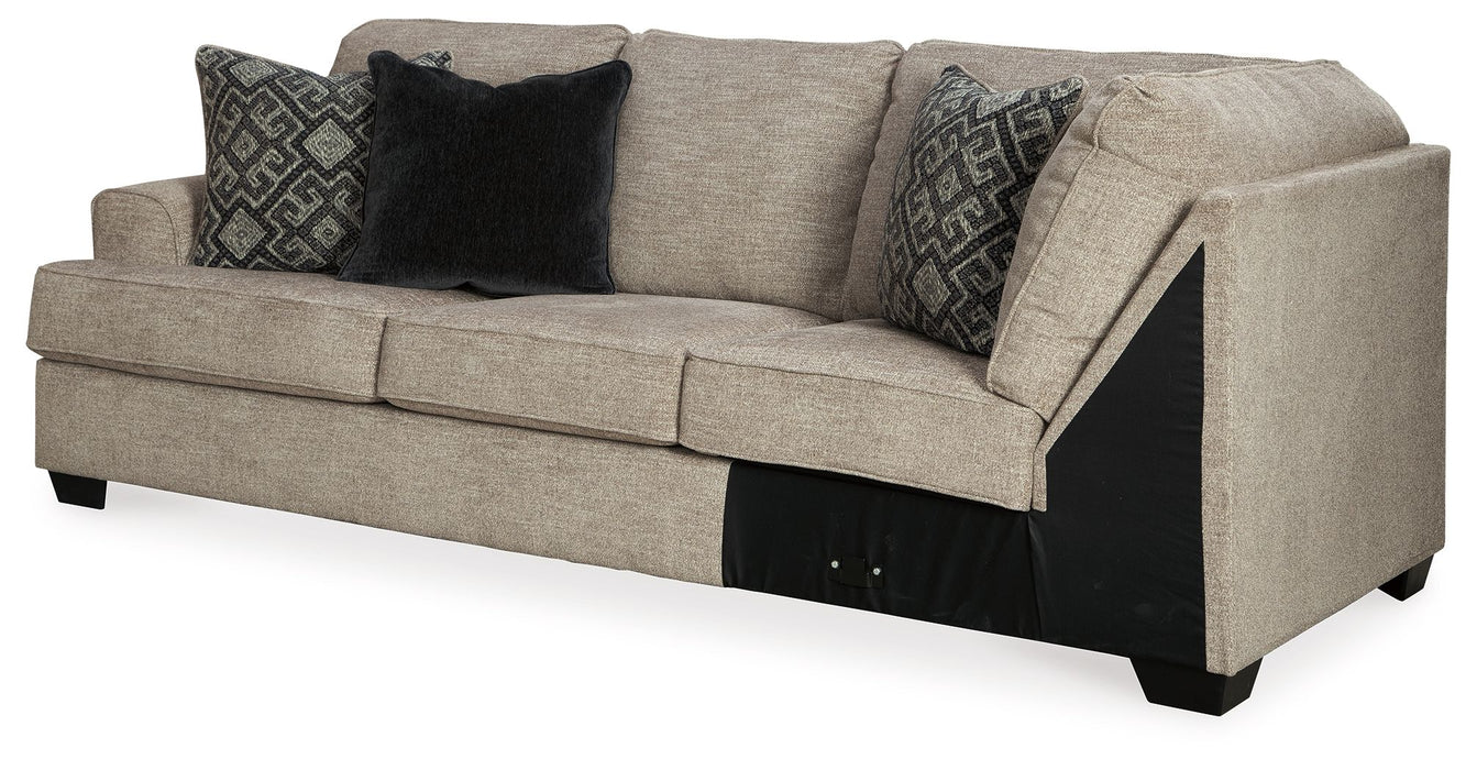 Bovarian - LAF Sofa w/Corner Wedge - Stone - Tallahassee Discount Furniture (FL)